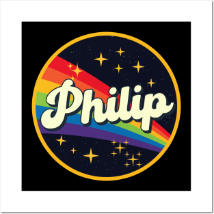 Philip // Rainbow In Space Vintage Style Posters and Art